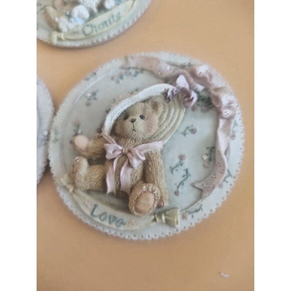 Cherished Teddies Figurines Wall Plaques by Priscilla Hillman Set of 3 1994 - Picture 3 of 16